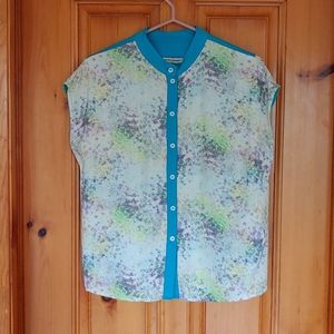 Mao cowl sleeveless shirt made in Canada size Large